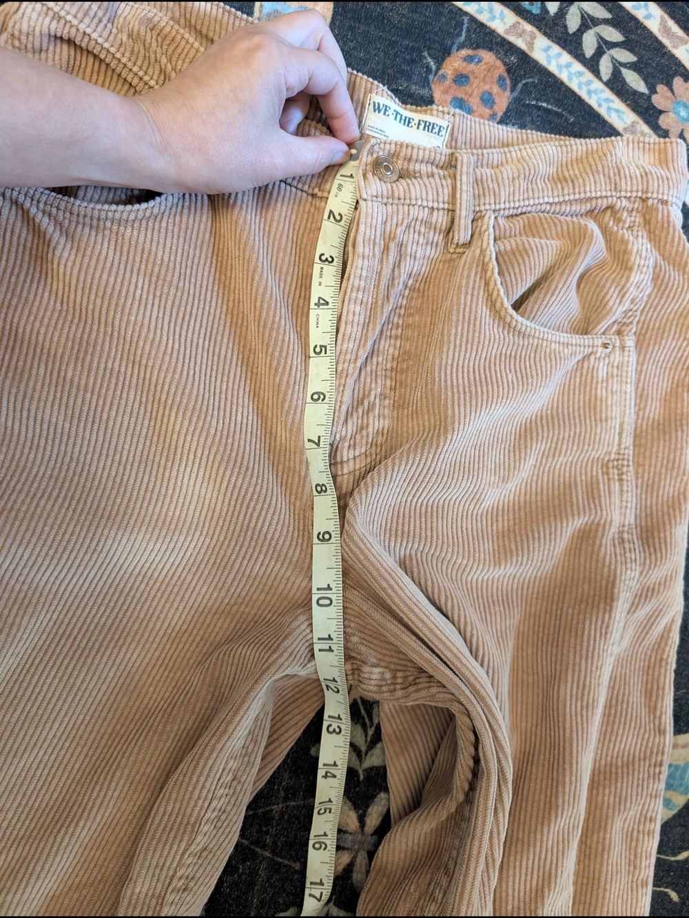 We The Free Wide-Leg Barrel Corduroy Pants in Withered Rose Size 27 - Picture 9 of 10